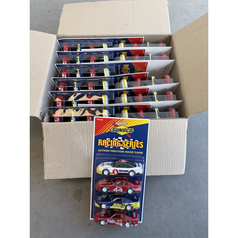 Sunoco Racing Series 4 Action Friction Race Car 4 Pack 1:38 NASCAR-Case Of 12